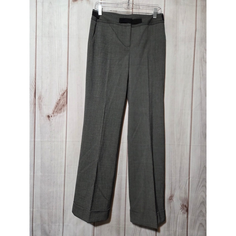 Willi‎ Smith Womens Gray Wide Leg Cuffed Dress Pants Size 4 Professional Career
